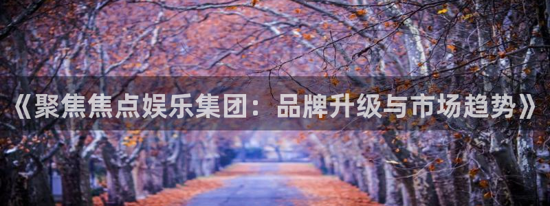 上海jdb电子汽车电子有限公司：《聚焦焦点娱乐集团：品牌升级与市场趋势》