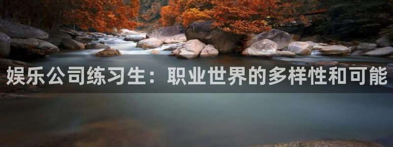 jdb电子体育平台登录入口：娱乐公司练习生：职业世界的多样性和可能