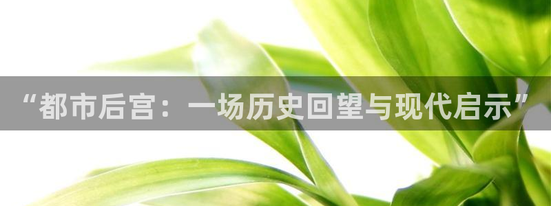jdb电子体育官网入口登录：“都市后宫：一场历史回望与现代启示”